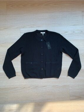 Rag & Bone Vivi Open Knit Black Long Sleeve Cardigan Sweater NWT Size Small